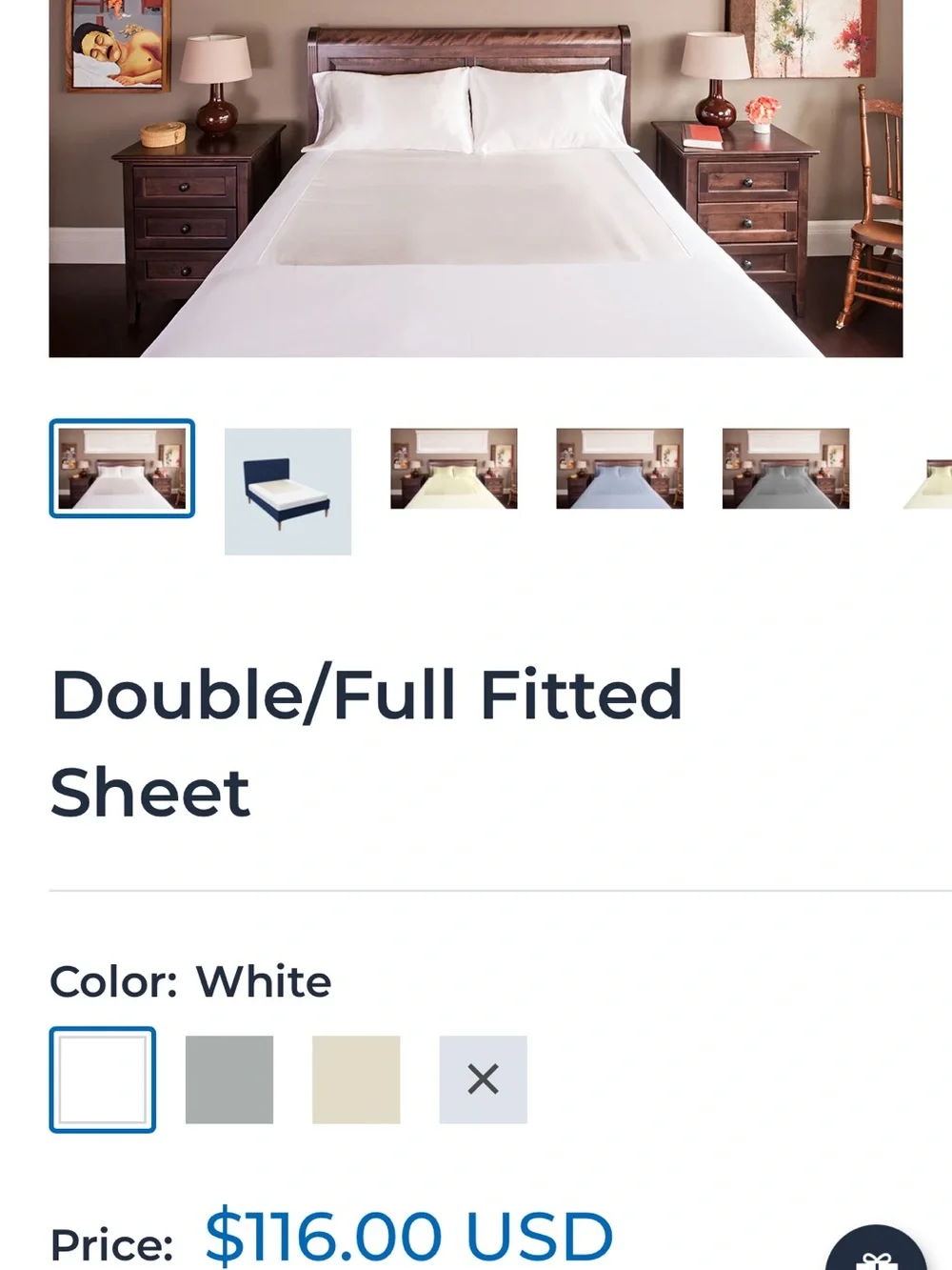 Comfort Linen Inc. fitted sheet with satin panel